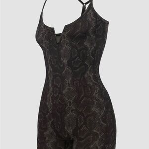 Savage X Fenty Framework Romper – Black Caviar Boa (NWT)